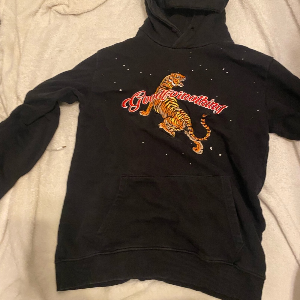 Black Tiger Graphic Hoodie good for nothing brand